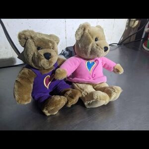 Hallmark Valentines Day Heart Love & Kiss Kiss Bears boy & girl With Tags